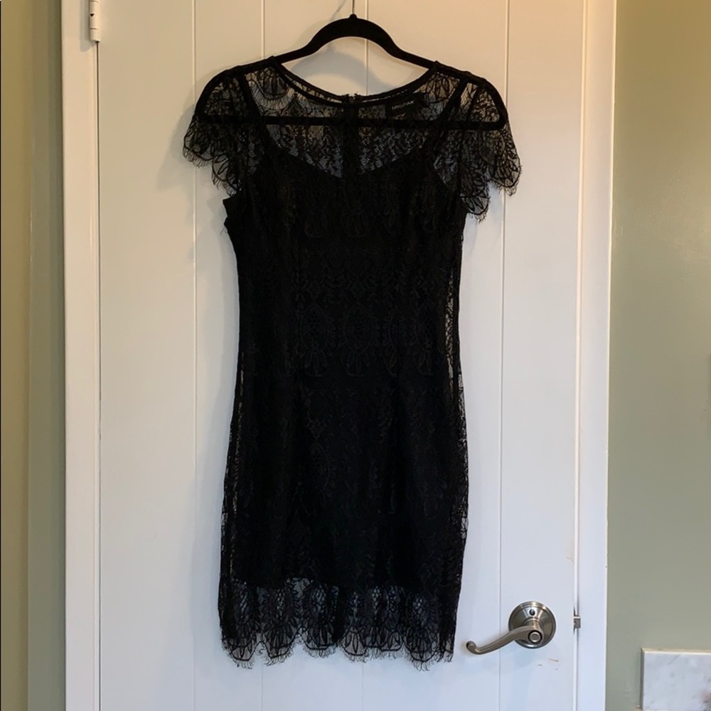 Black lace dress
